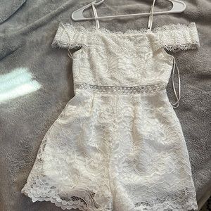 Francesca’s brand pure white romper